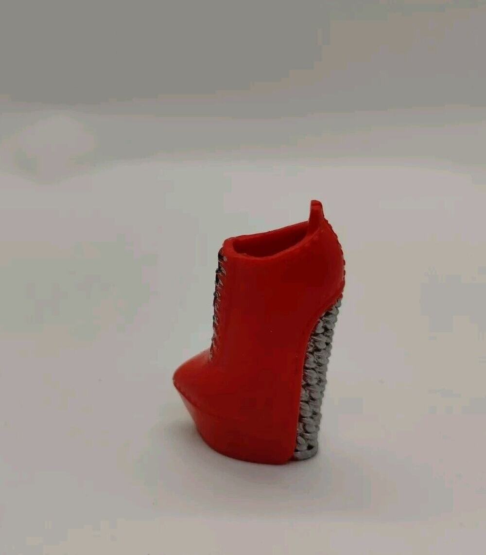 1 - Lol Surprise Omg Doll Shoes Shoe Spice Spicy Babe Red Silver Heel - 1 Left